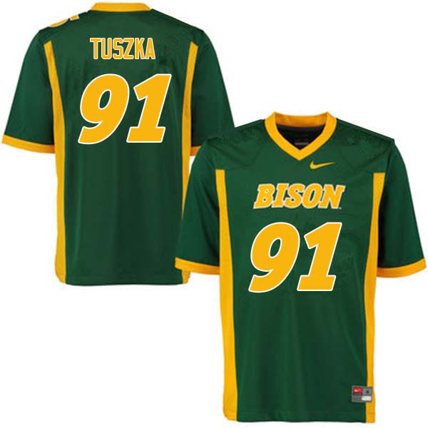 Men #91 Derrek Tuszka North Dakota State Bison College Football Jerseys Sale-Green